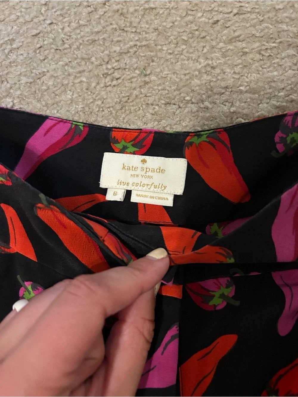 Kate Spade Chili Pepper Shorts Size 6